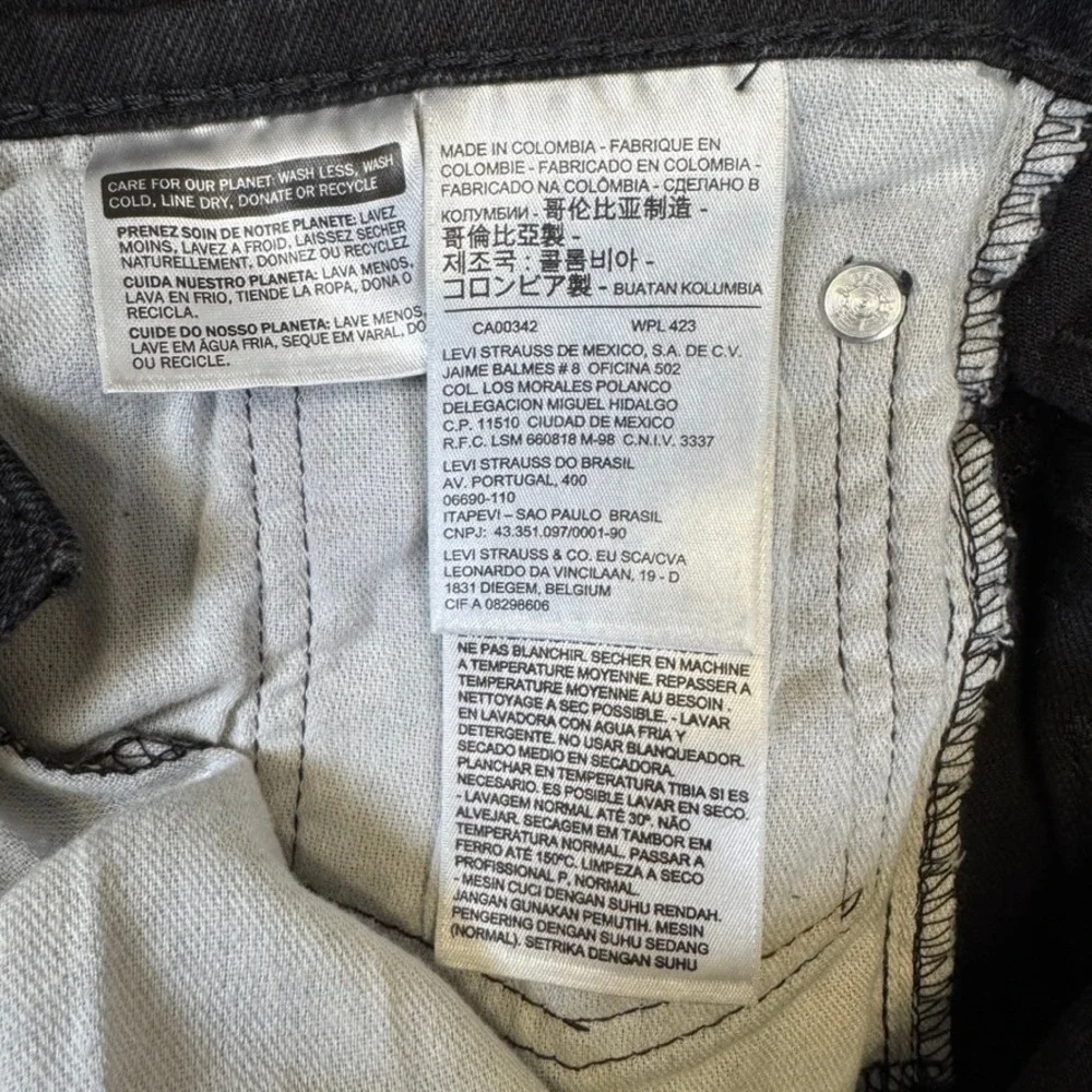 Levis 569 Loose Straight Fit Black Denim Jeans Mens W38 L32 00569-0125